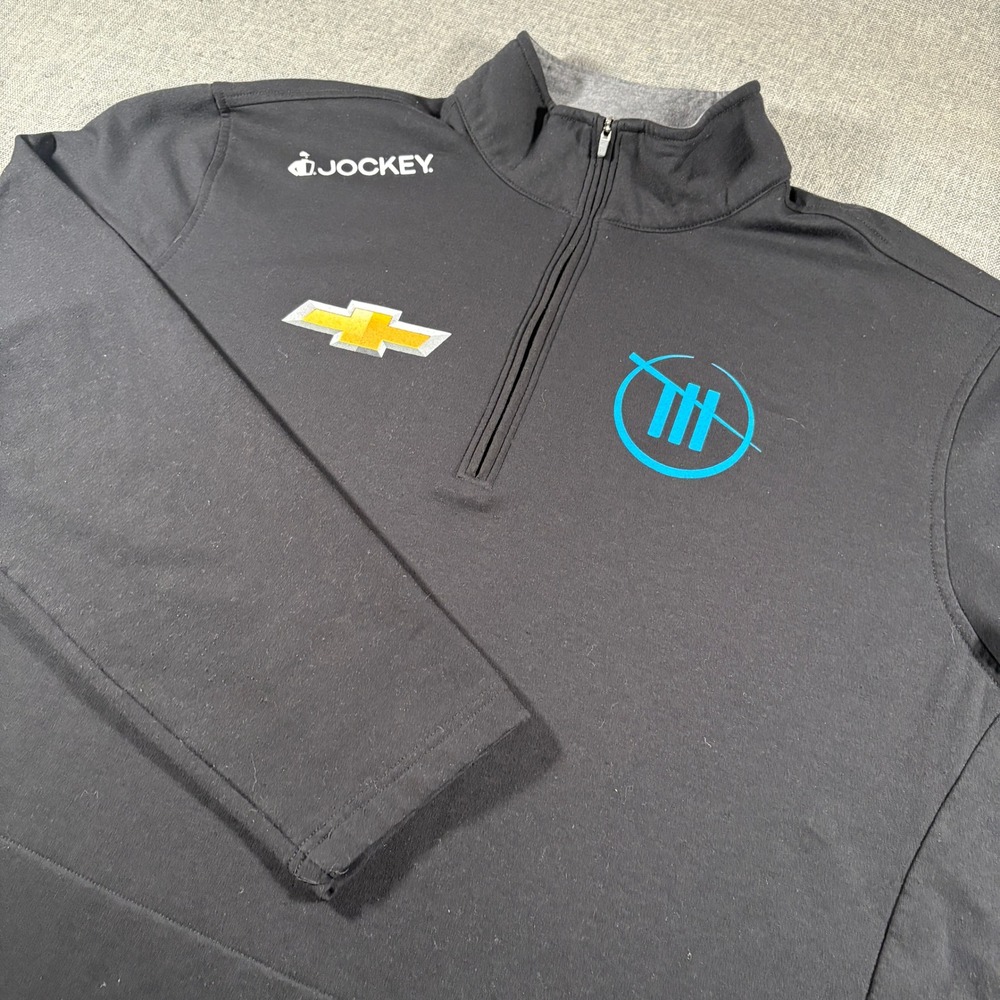 Trackhouse Racing Jockey Quarter Zip Pullover Mens XXL Black Chevrolet Logo